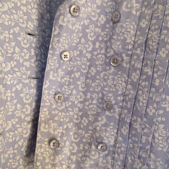 Laura Ashley Style 80’s Vintage Blue Floral Dress Women’s size 11/12 - Picture 4 of 10